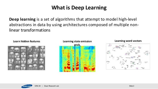 deep learning algorithms
