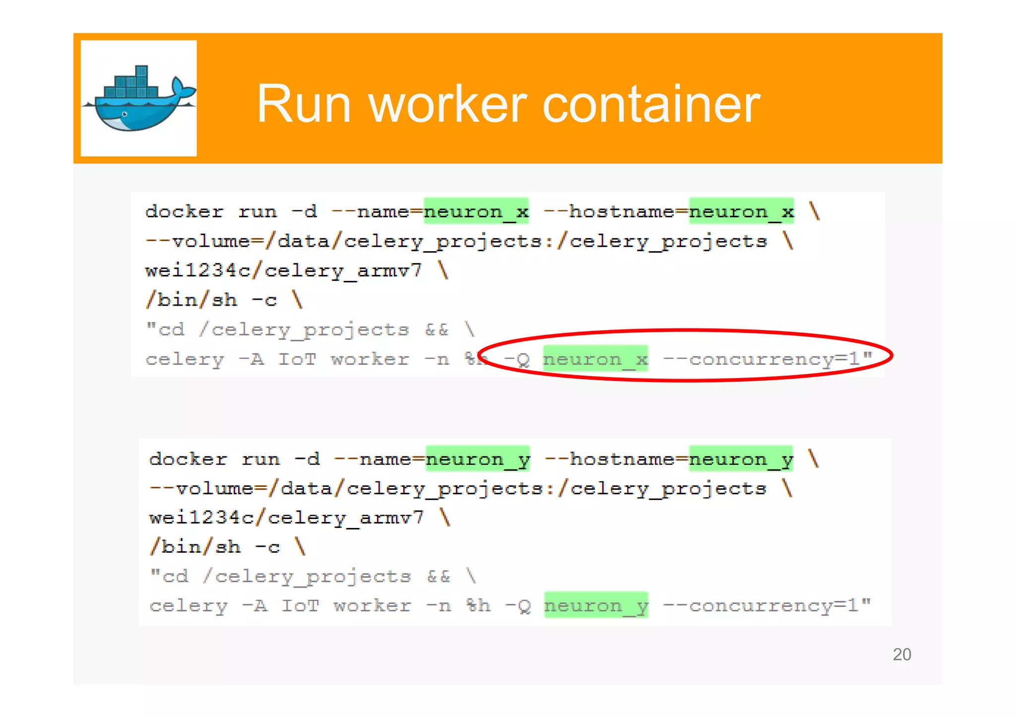 20 Run worker container 