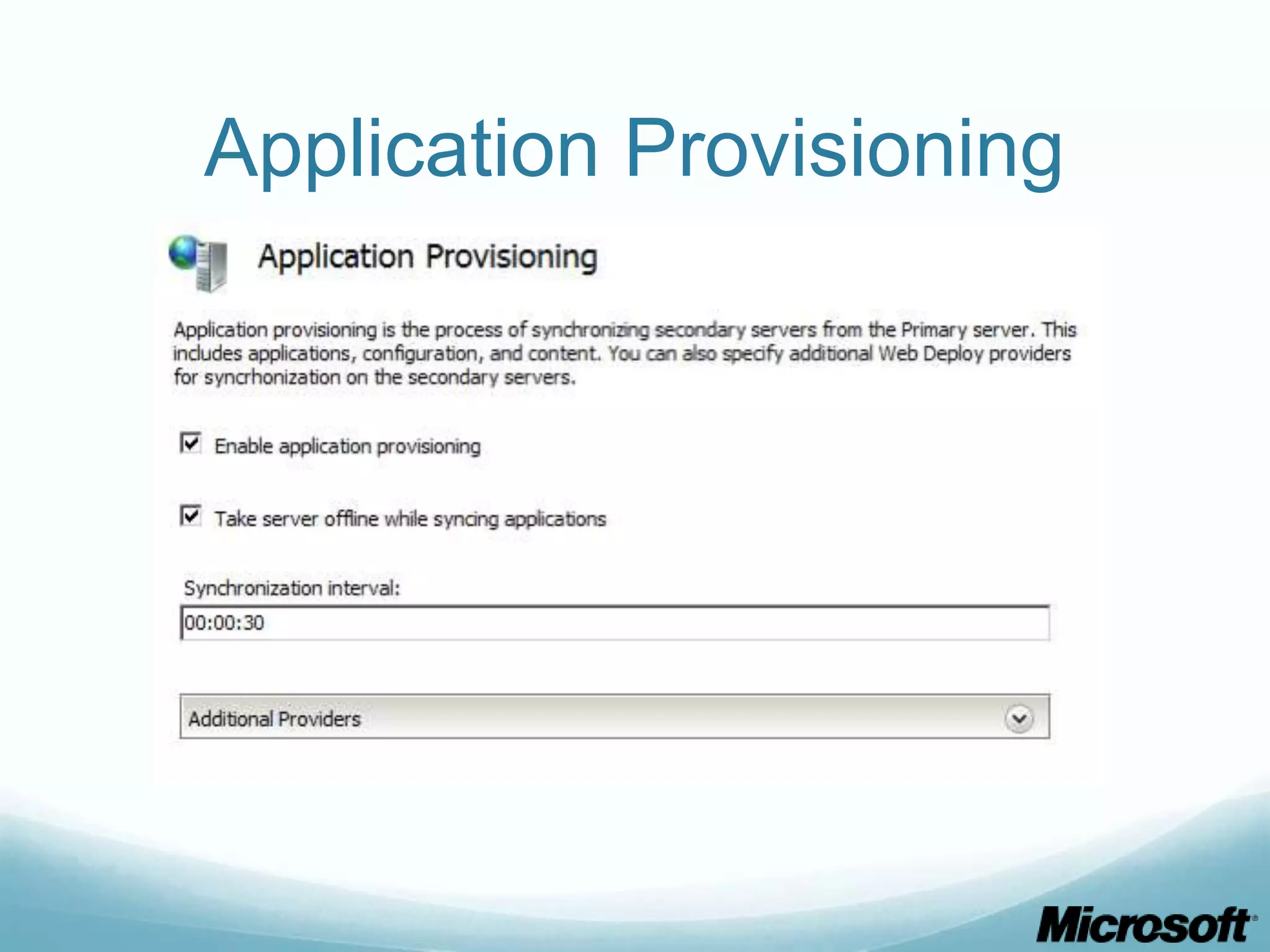 Application Provisioning 