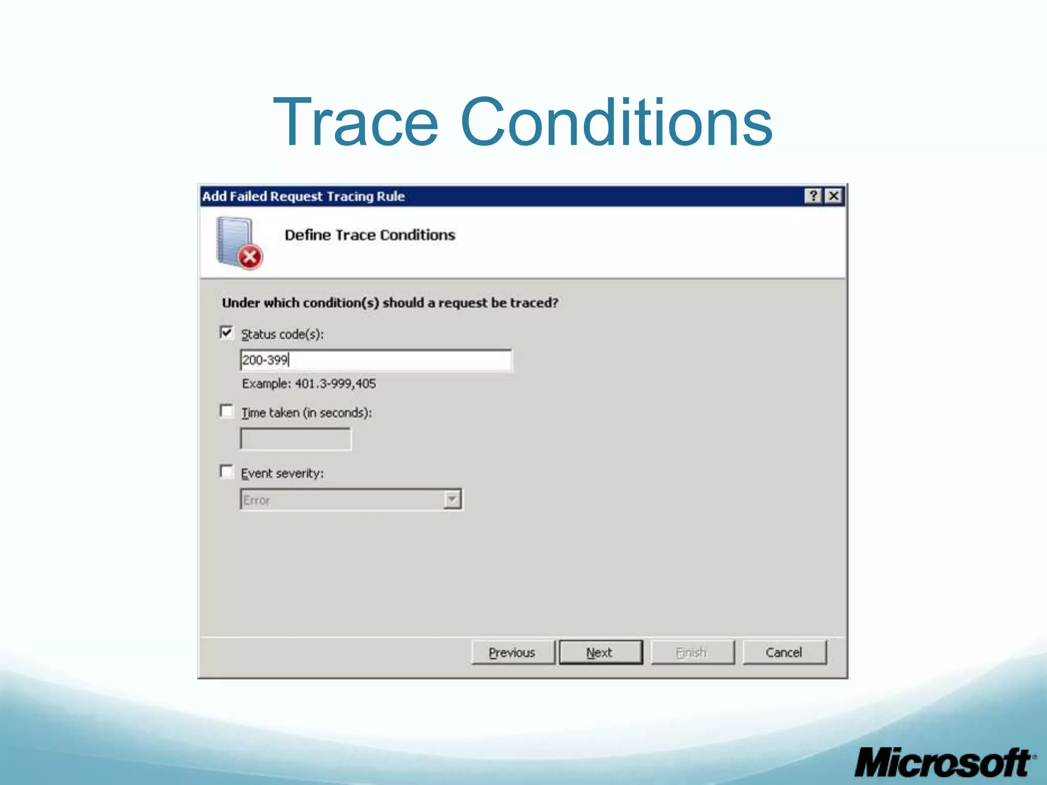Trace Conditions 
