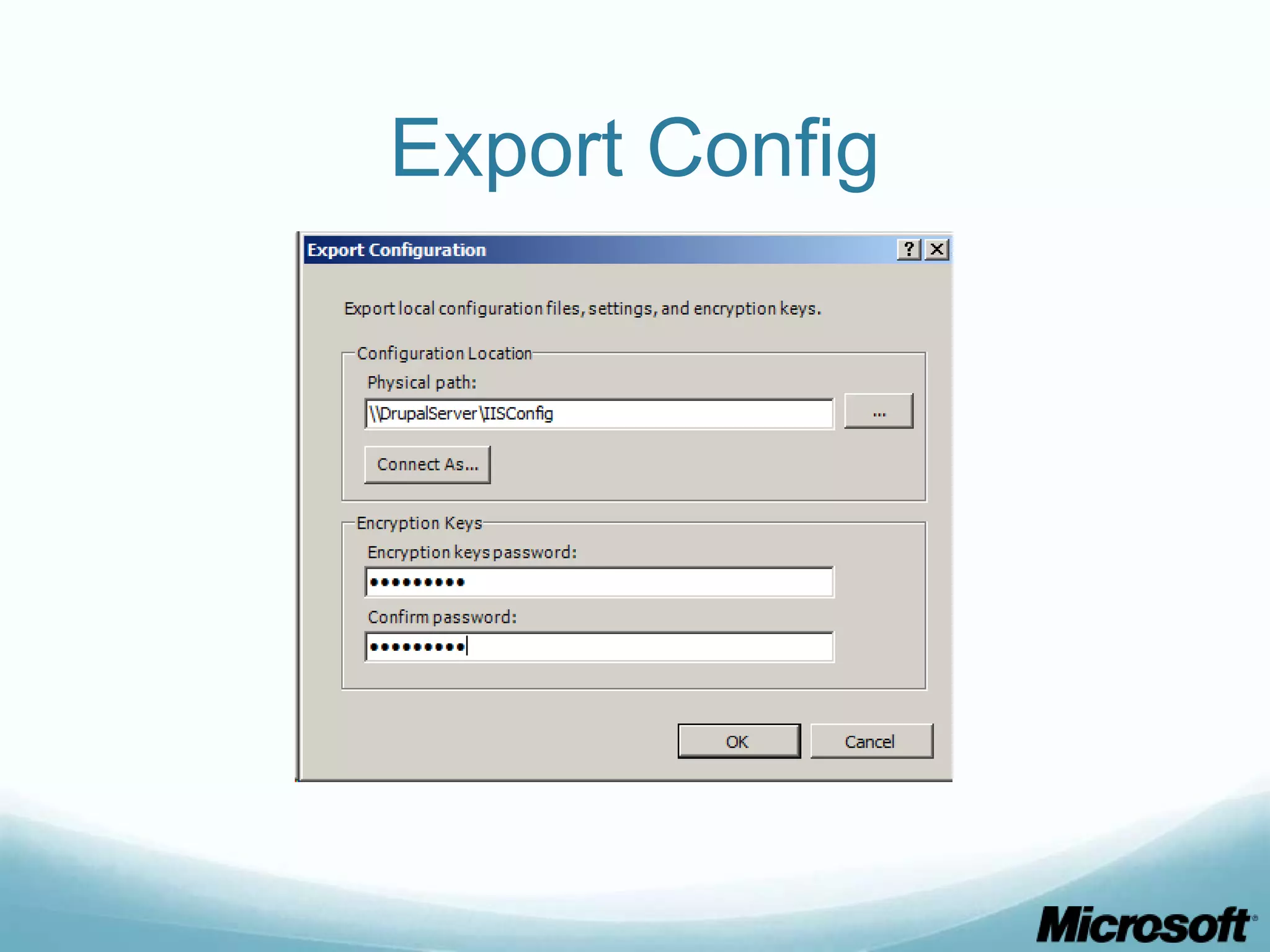 Export Config 