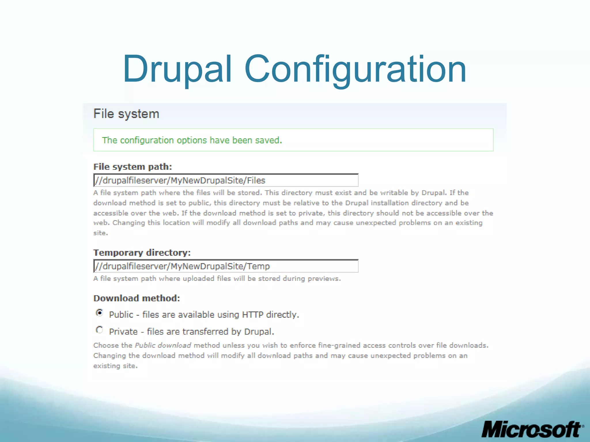 Drupal Configuration 