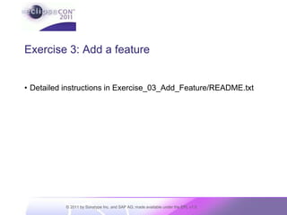 Exercise 1: Create and build a hello world RCP plugin using tychoDetailed instructions in Exercise_01_Create_RCP_Bundle/README.txt