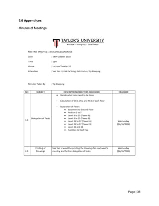 Page | 38
6.0 Appendices
Minutes of Meetings
 
