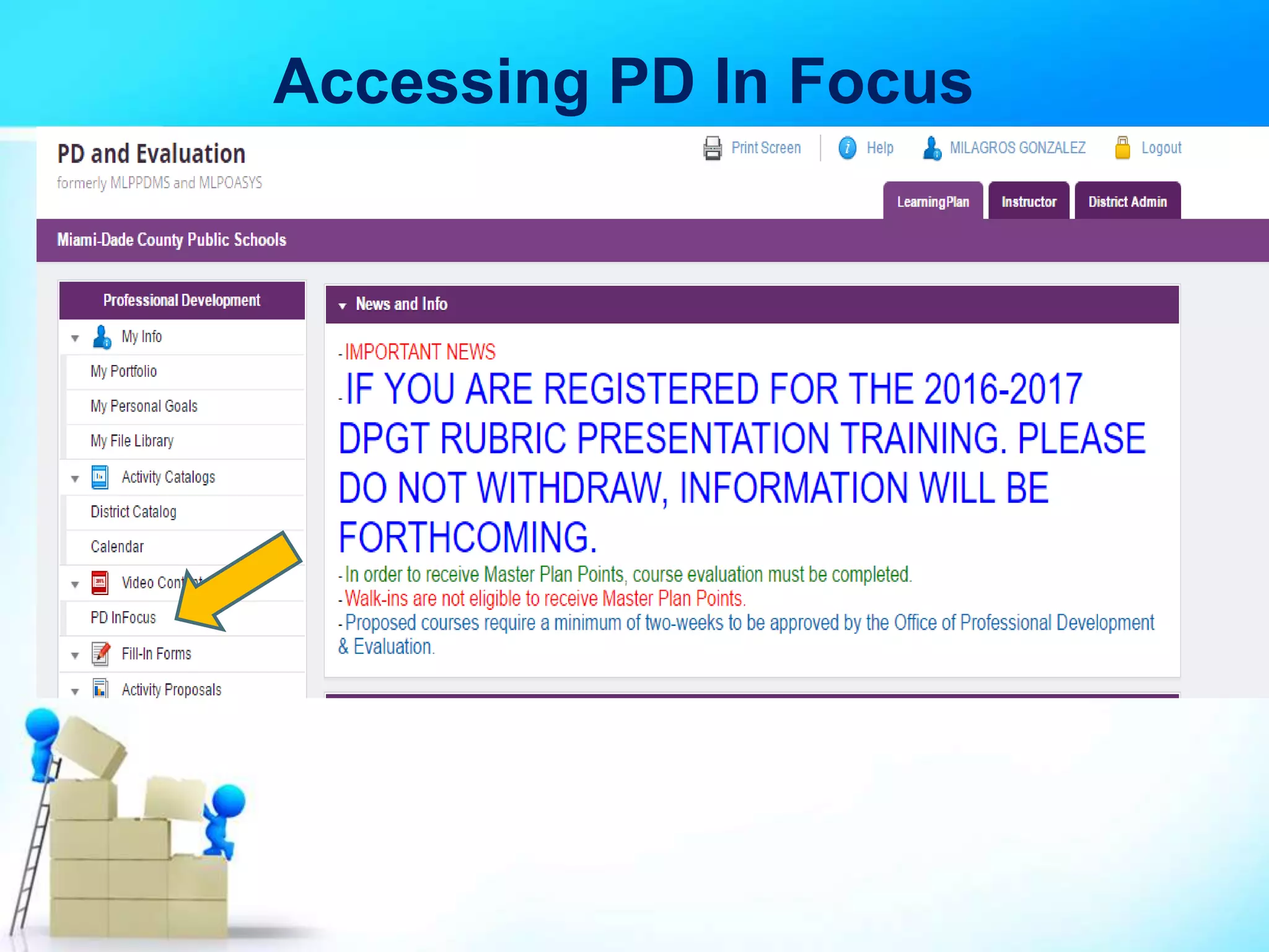 Accessing PD In Focus
 