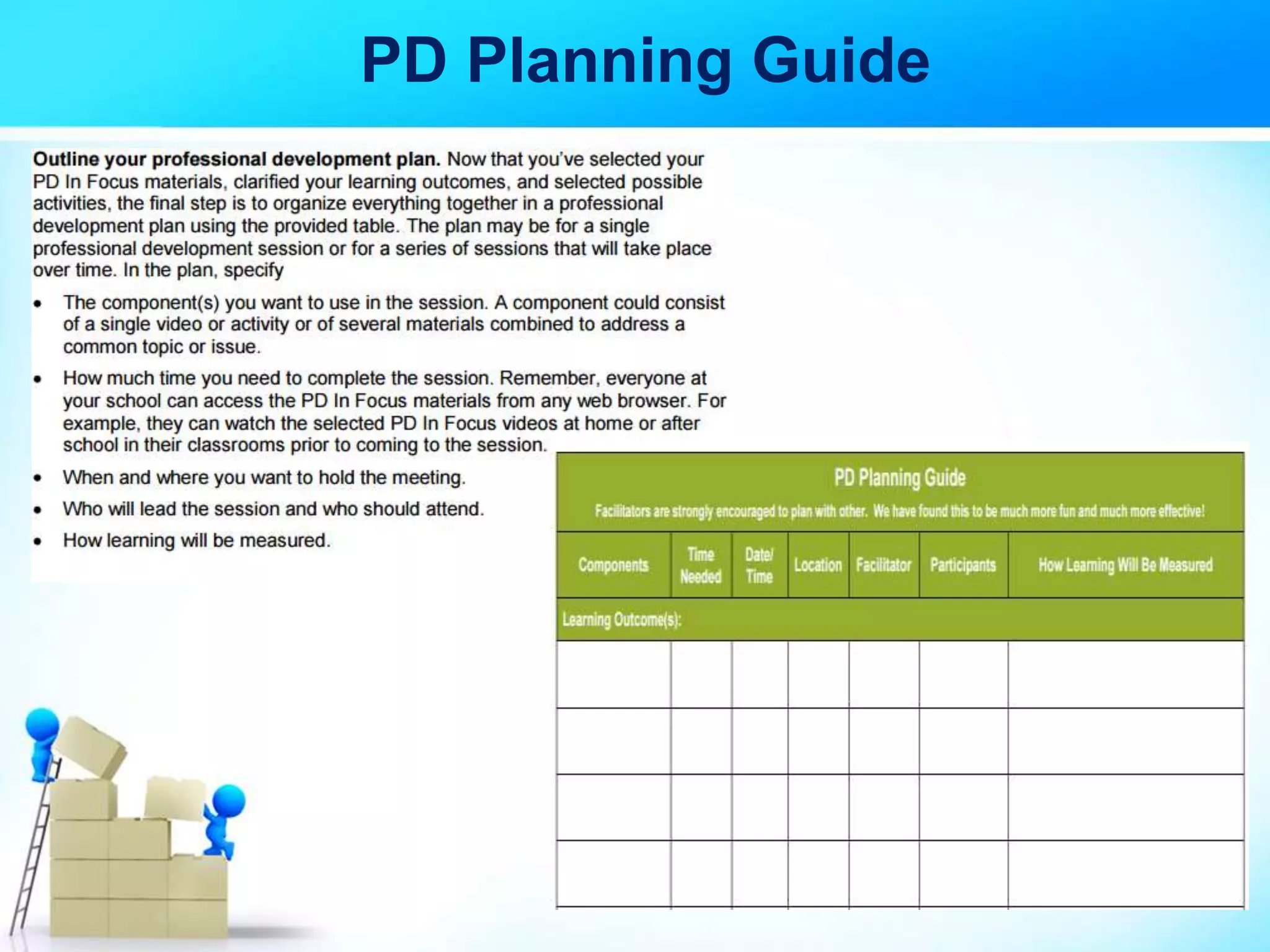 PD Planning Guide
 