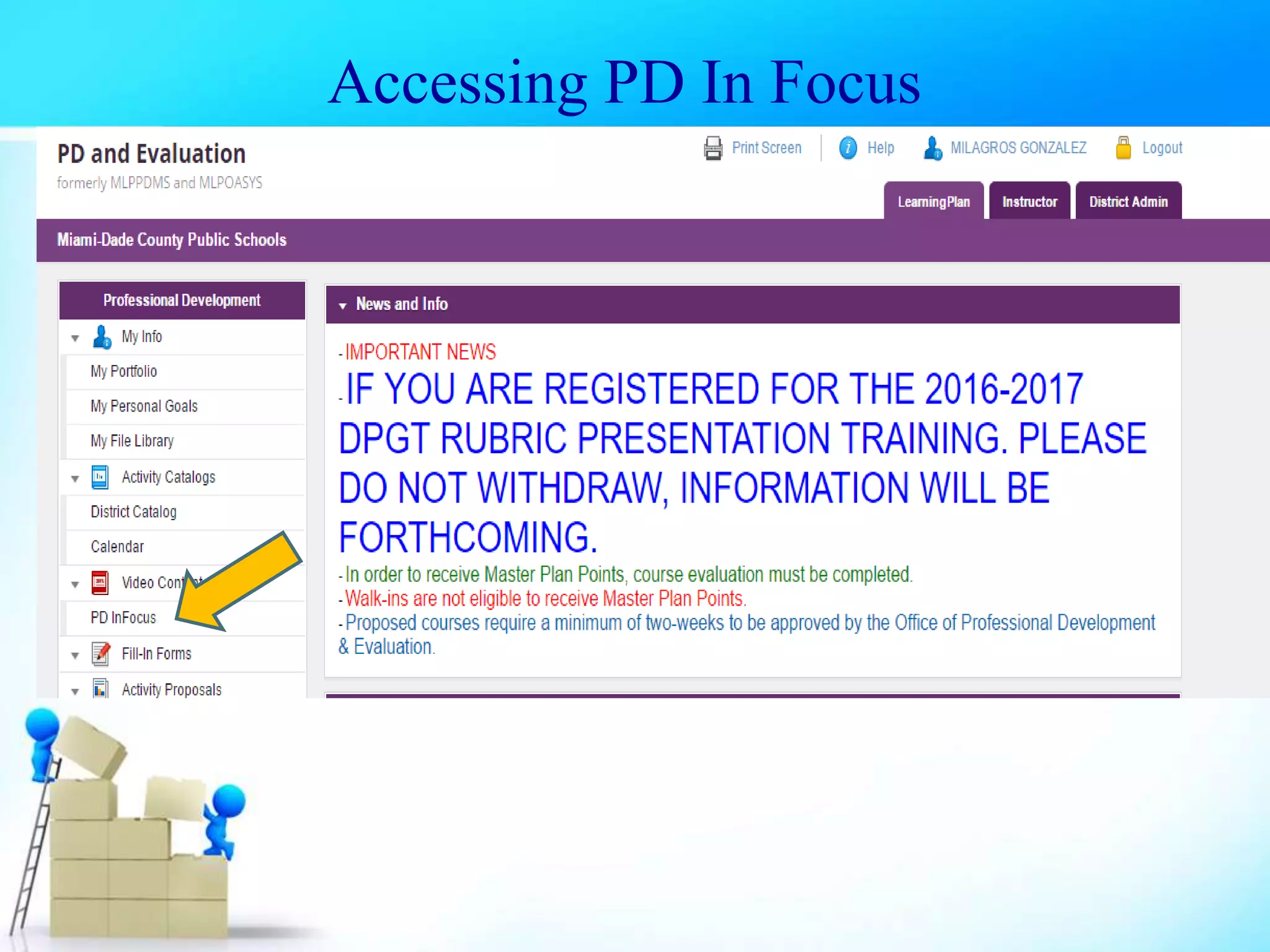 Accessing PD In Focus
 