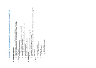 Building Electrical Systems Design