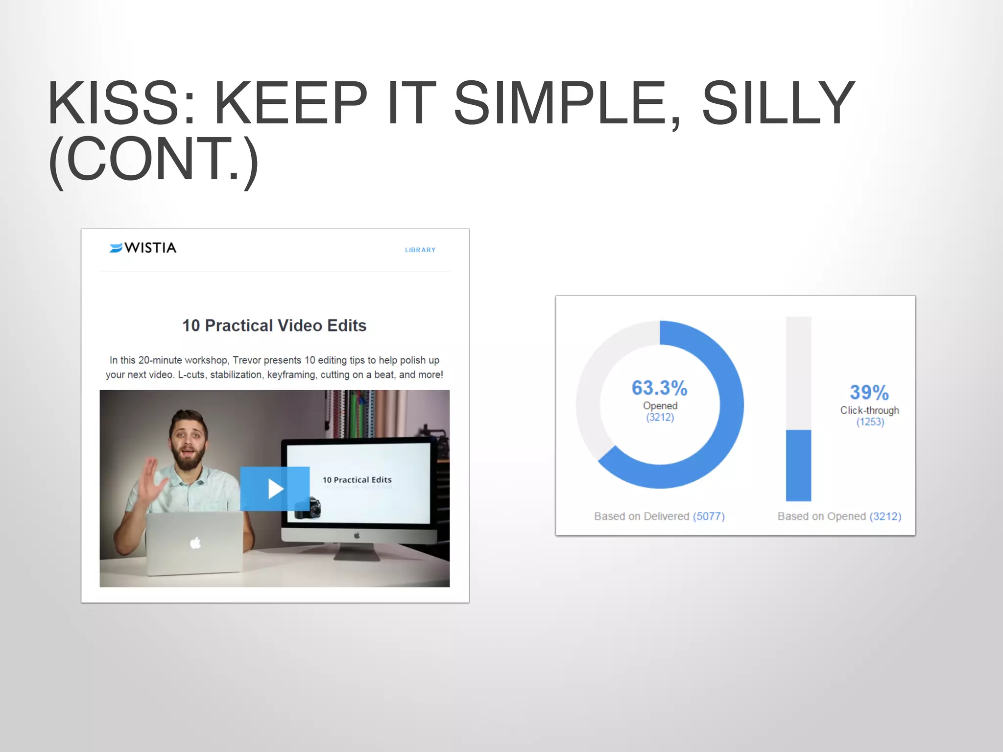 KISS: KEEP IT SIMPLE, SILLY
(CONT.)
 