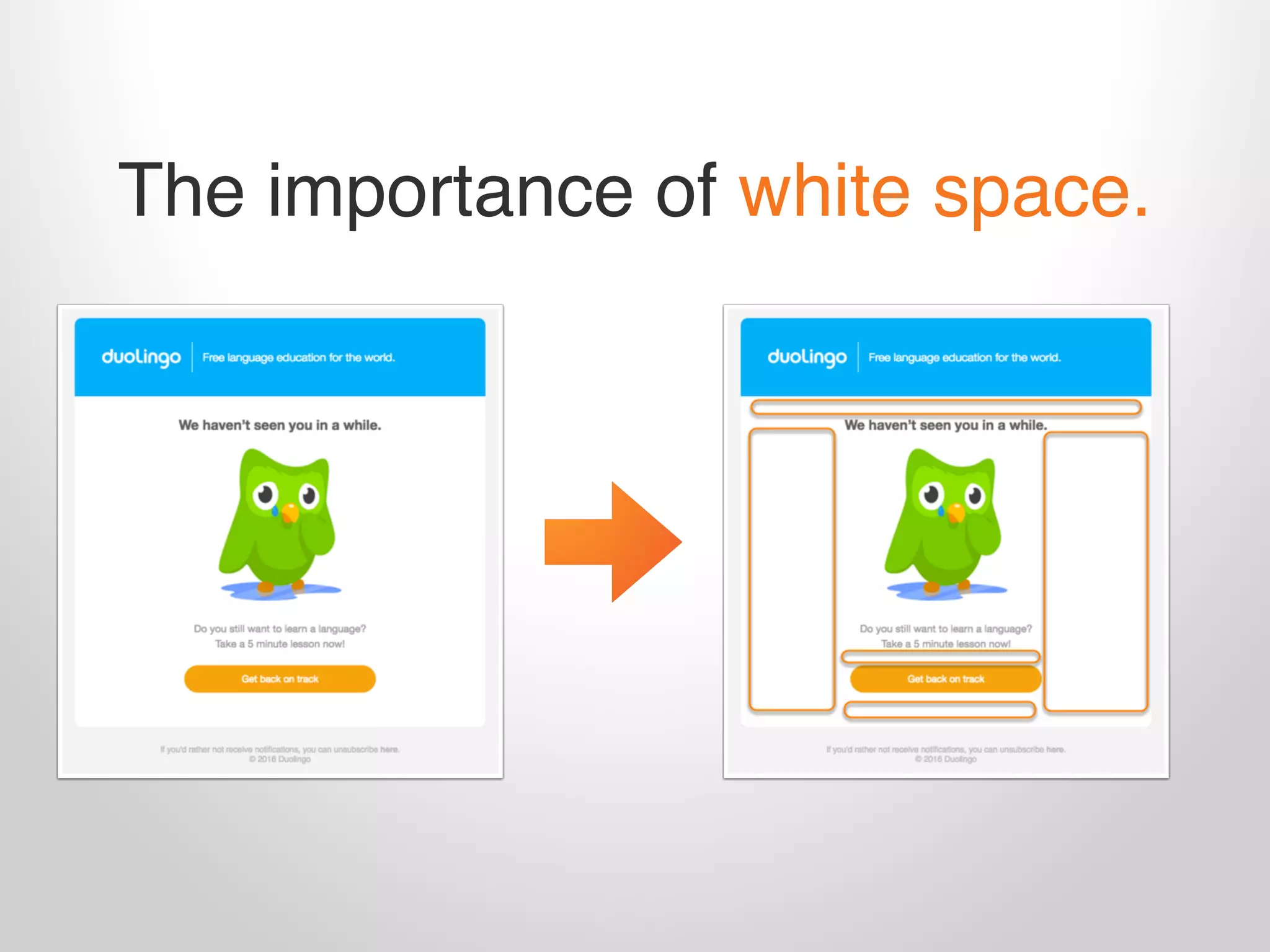 The importance of white space.
 