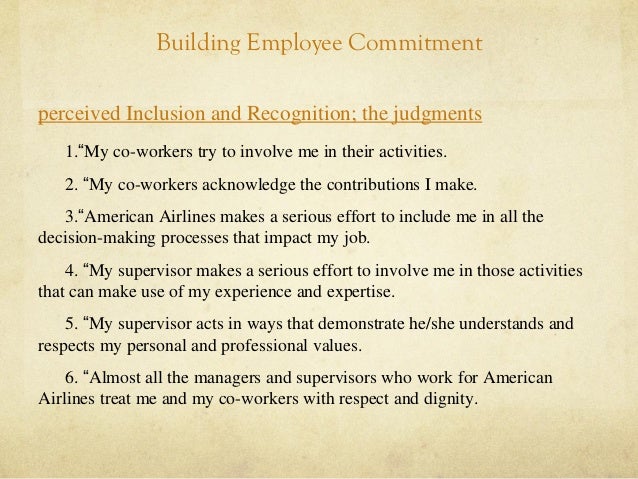 Building Employee Commitment