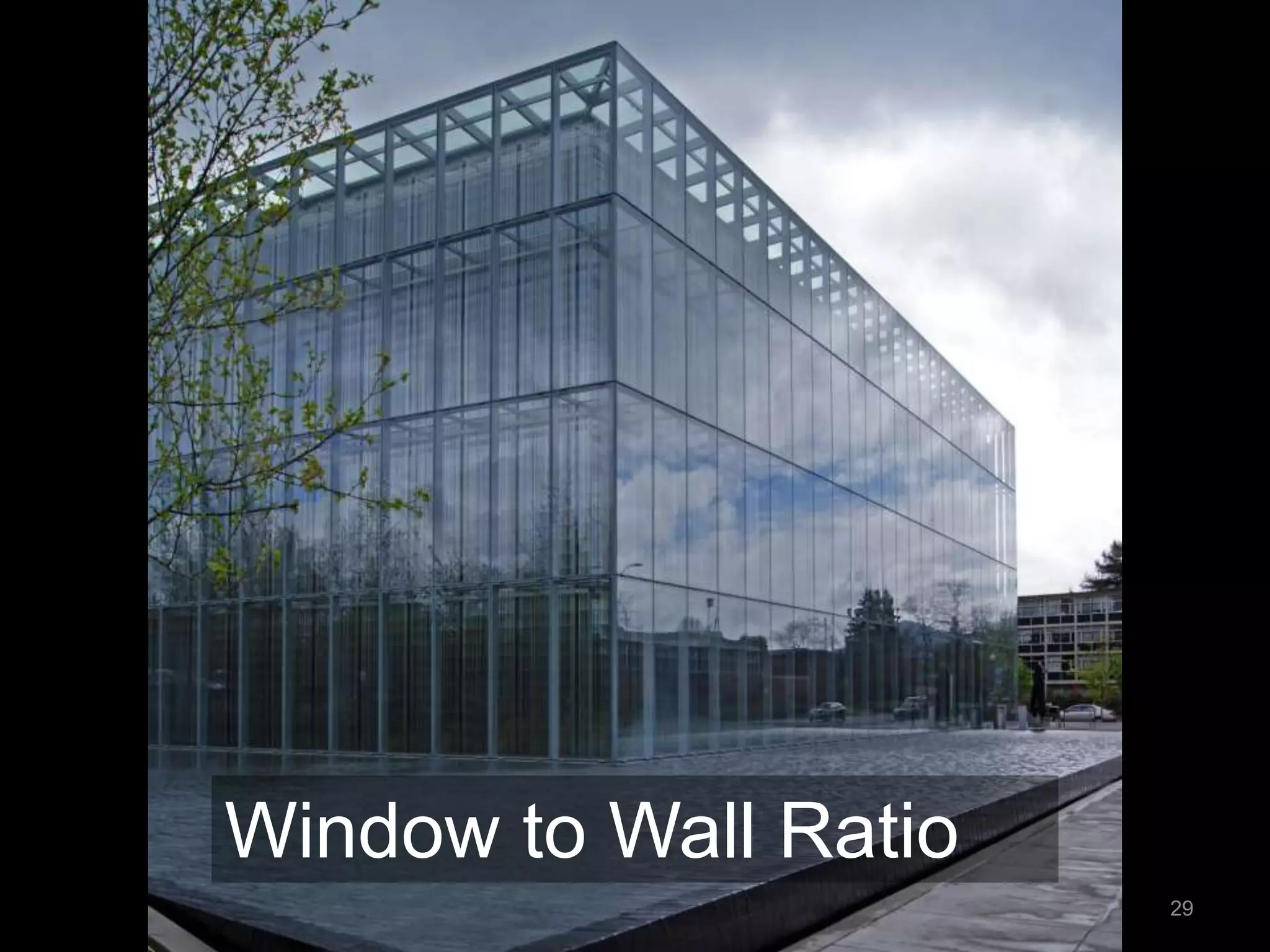 29
Window to Wall Ratio
 