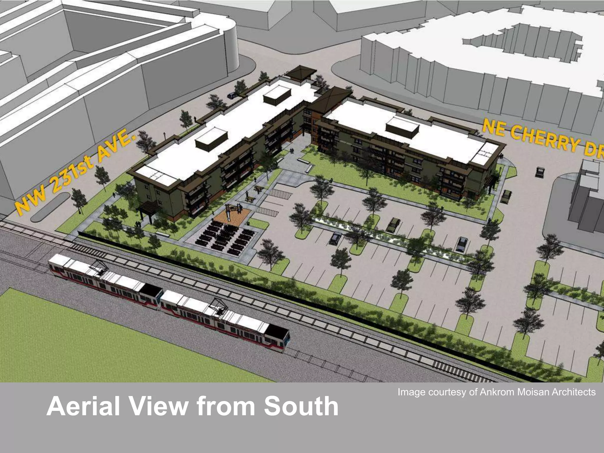 Aerial View from South
Image courtesy of Ankrom Moisan Architects
 