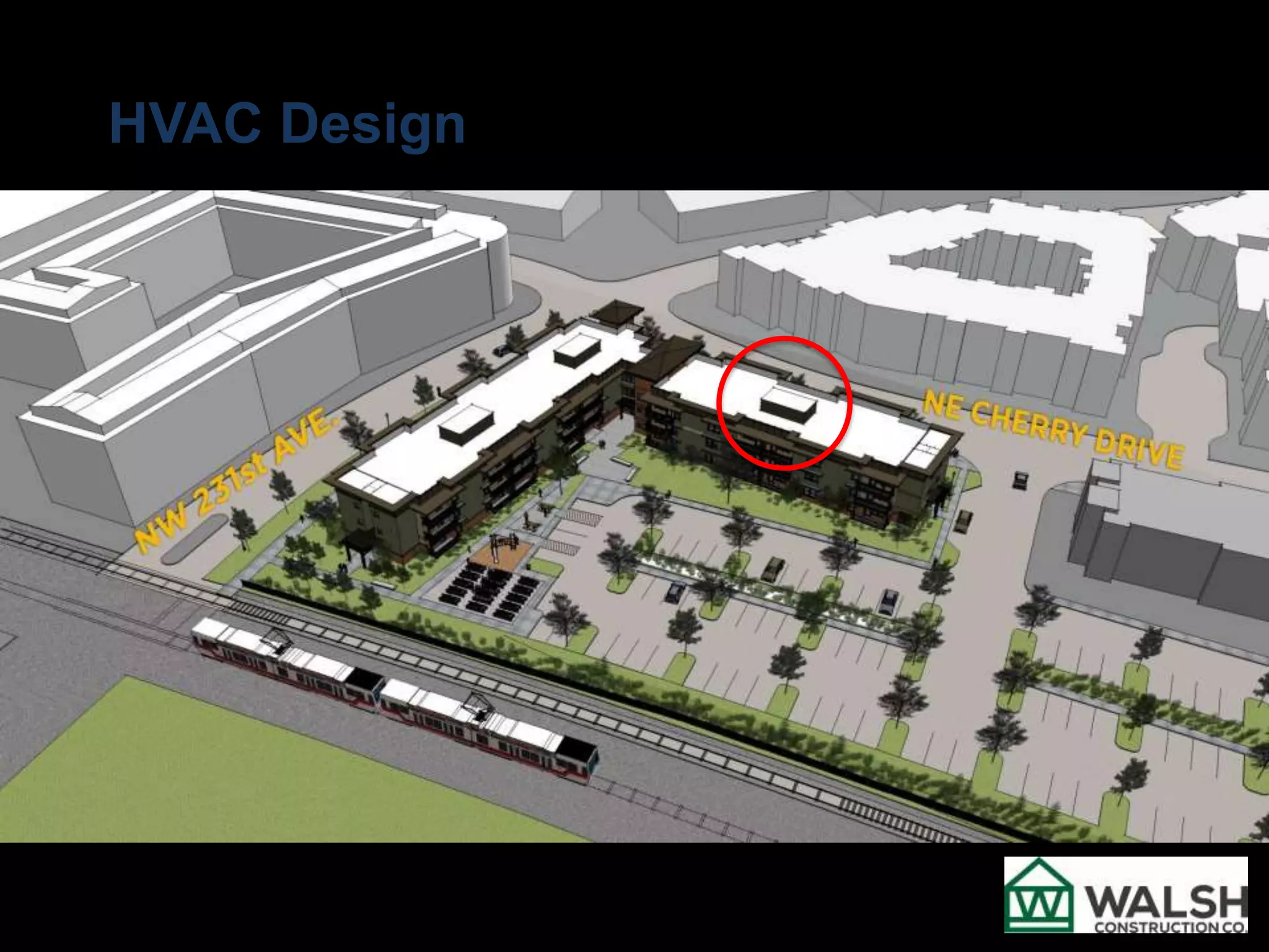 HVAC Design
• Highly iterative process
– Design work  modeling work  costing analysis 
constructability review
– Repeat…
• Bidding / procurement
• Coordinating the work…
 