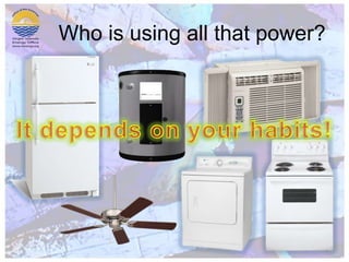 Who is using all that power? 4It depends on your habits!