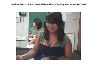 Michele Tells Us About Essential Questions, Capacity Matrixs and Q-Charts