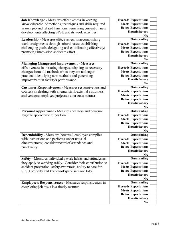 job related goals