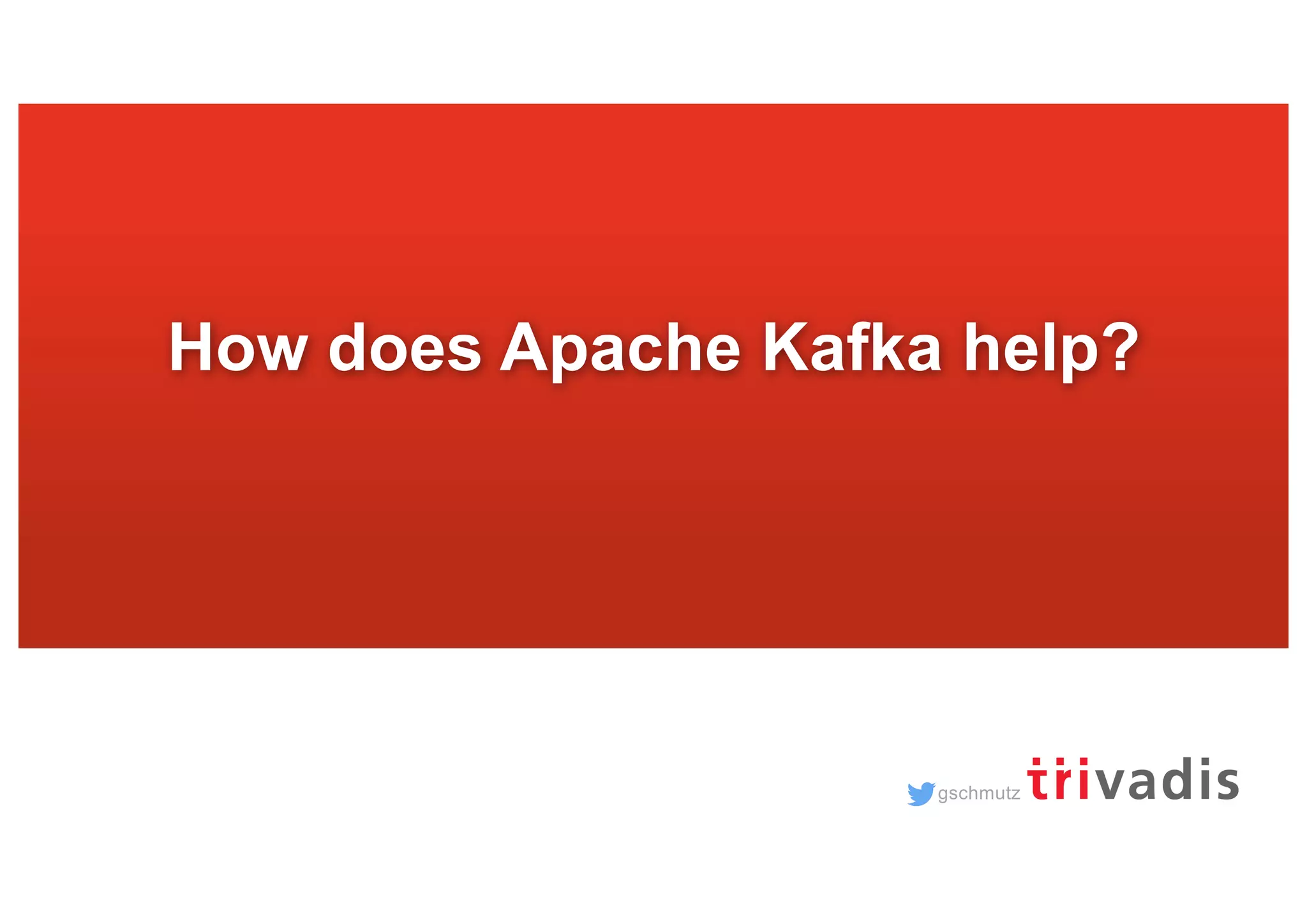 gschmutz How does Apache Kafka help? 