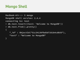 Building Your First MongoDB App | PPT