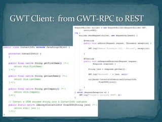 GWT Client: from GWT-RPC to REST