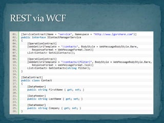 REST via WCF