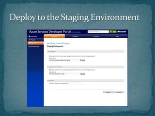 Deploy to the Staging Environment