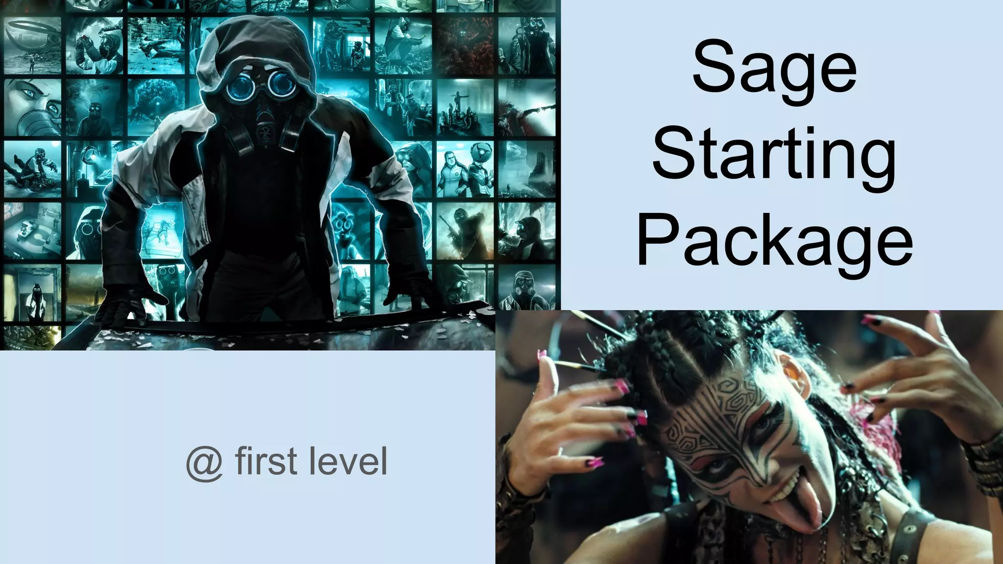 Sage
Starting
Package
@ first level
 