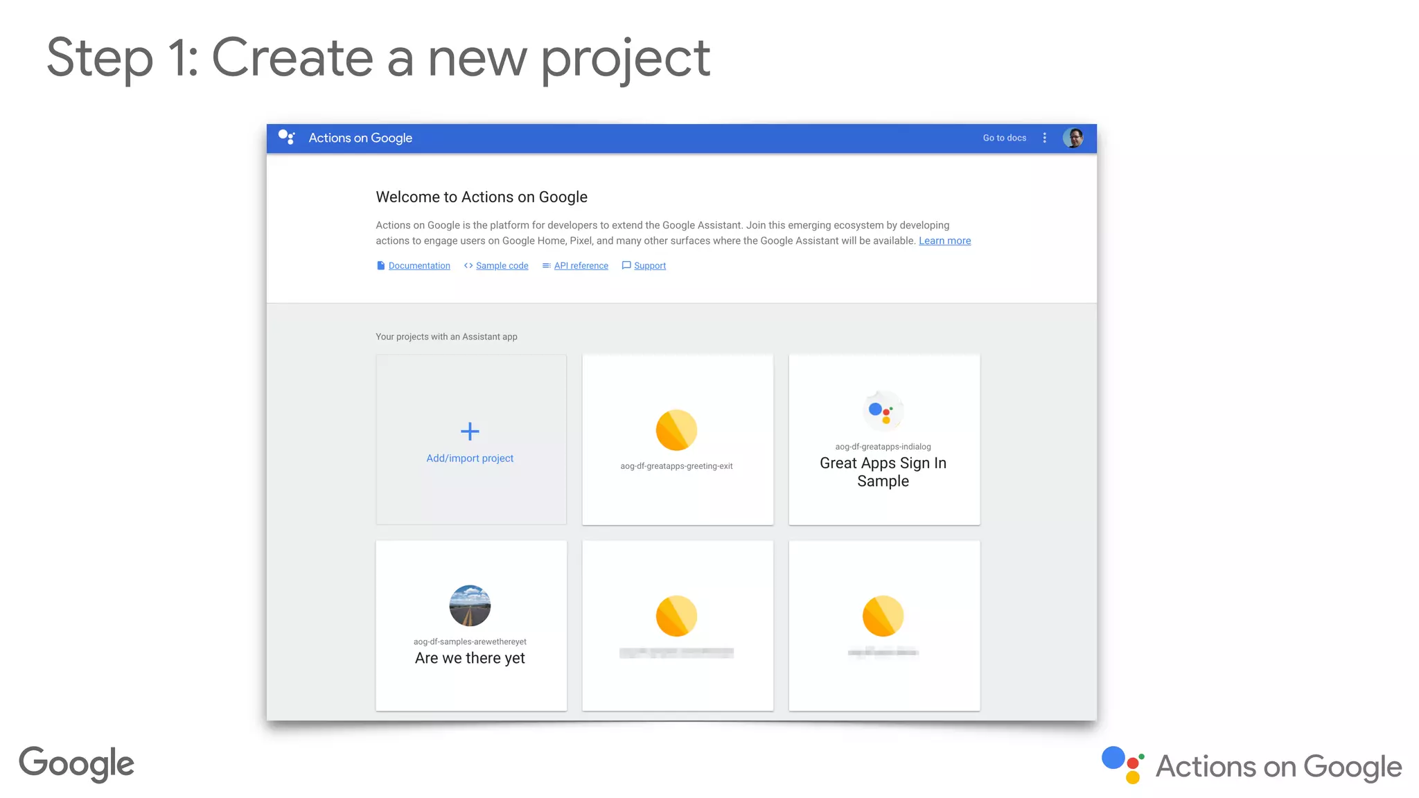 Step 1: Create a new project
 