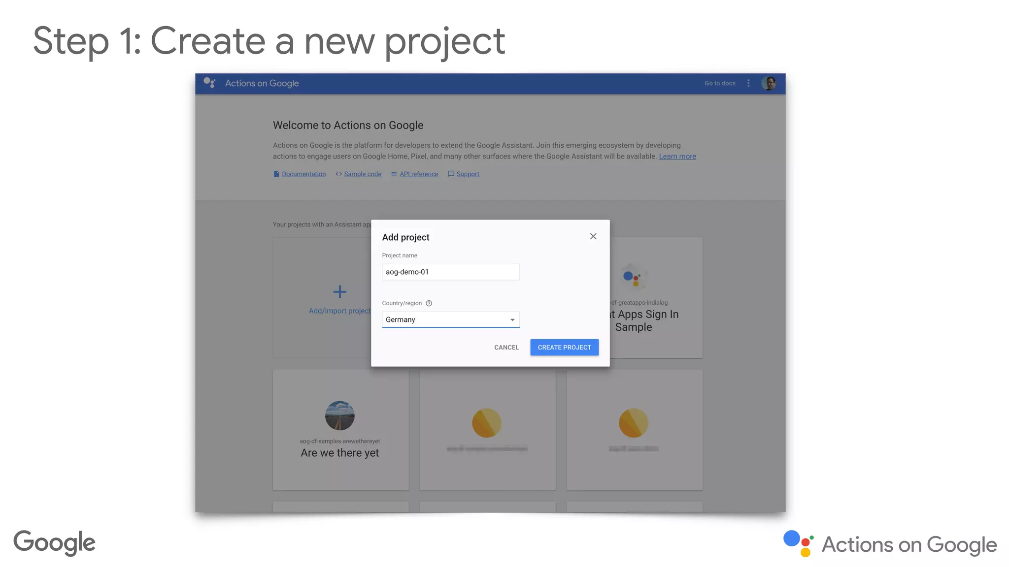 Step 1: Create a new project
 