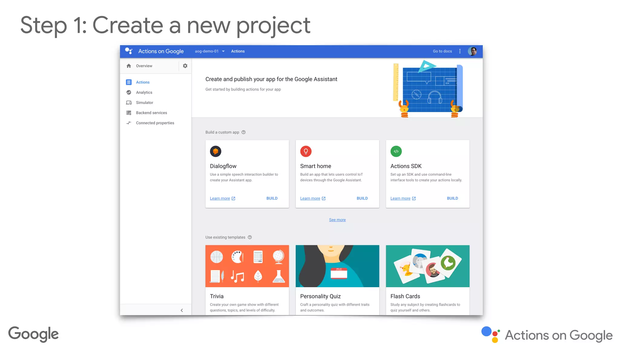 Step 1: Create a new project
 