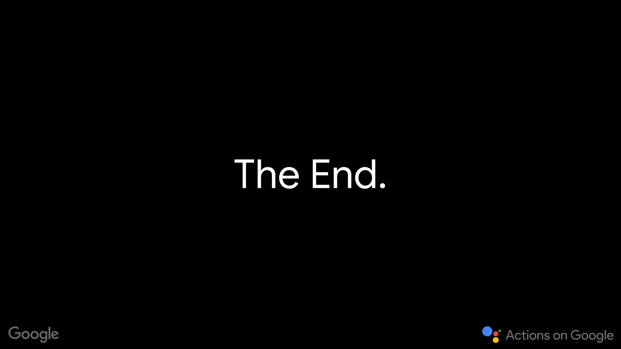 The End.
 