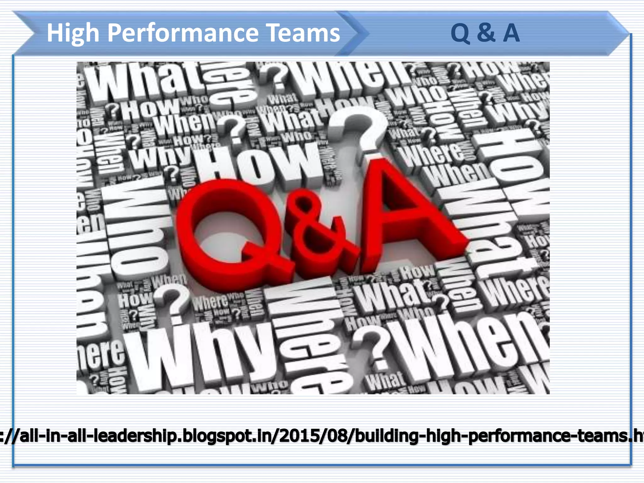 Building High Performance Teams | PPTX