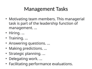 Managerial Task Generic Management Building High Performance Teams level 4 | PPTX
