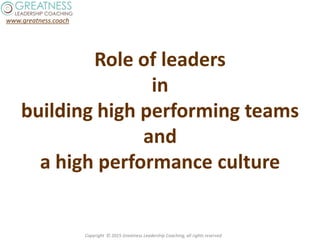 Building High Performing Teams | PDF