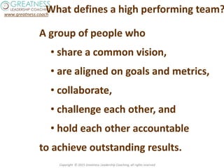 Building High Performing Teams | PDF