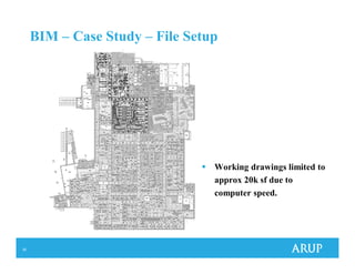 30
BIM – Case Study – File Setup
Working drawings limited to
approx 20k sf due to
computer speed.
 