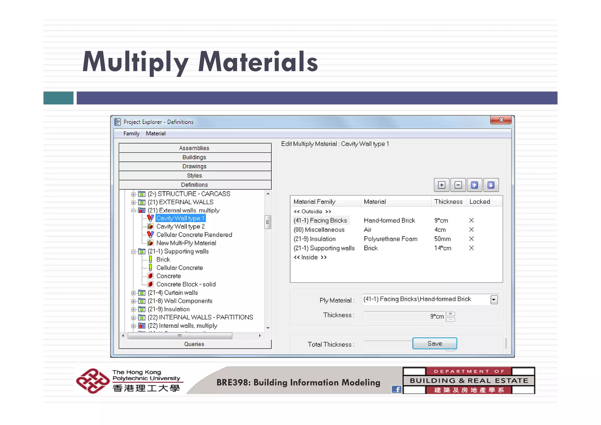 Multiply MaterialsMultiply Materials
BRE398: Building Information Modeling
 