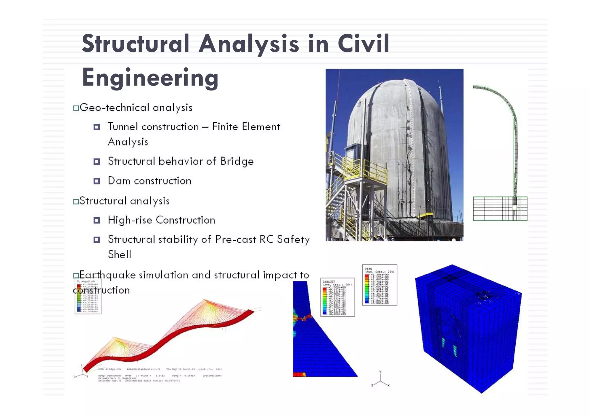 Structural Analysis in Civil
Engineering
 