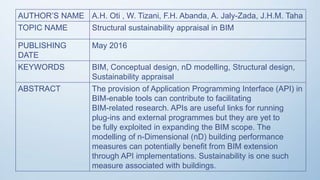 Building information modelling | PPTX