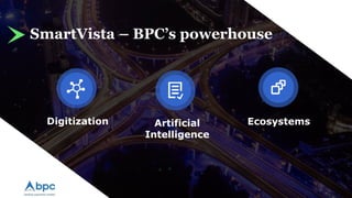 SmartVista – BPC’s powerhouse
Digitization Artificial
Intelligence
Ecosystems
 