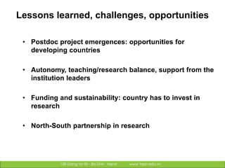 Building institutional research capacity for integrated approaches: An example from Vietnam