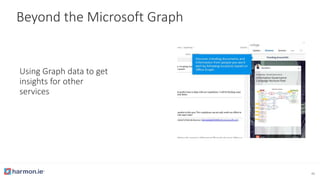 Beyond the Microsoft Graph
Using Graph data to get
insights for other
services
40
 