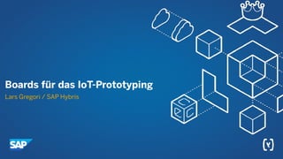 Boards für das IoT-Prototyping
Lars Gregori / SAP Hybris
 