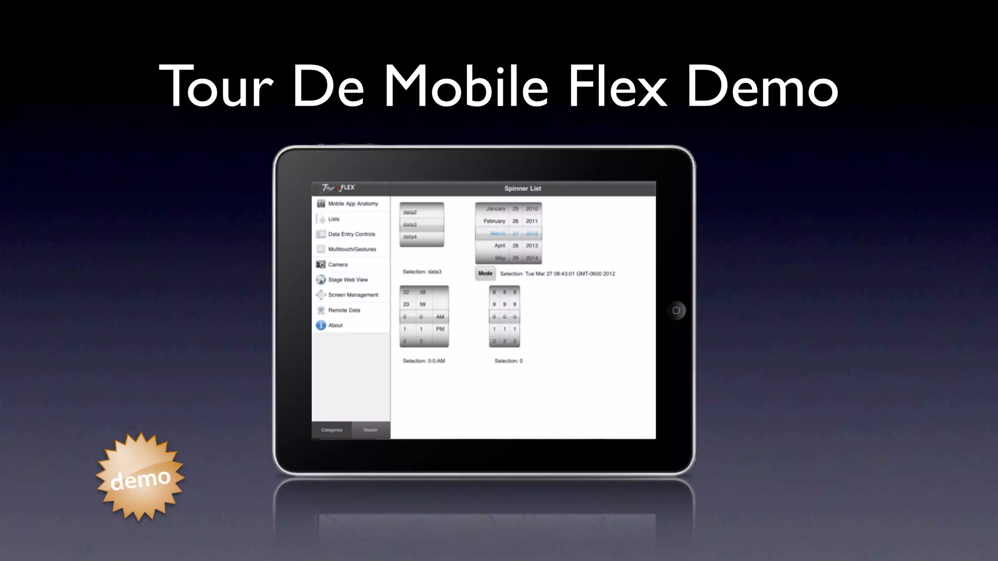 Tour De Mobile Flex Demo
 