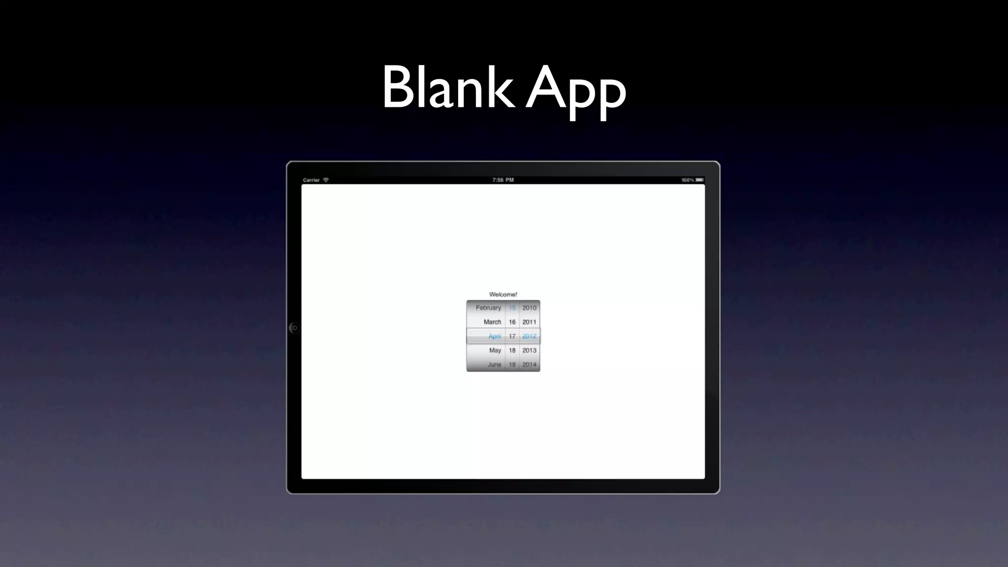 Blank App
 