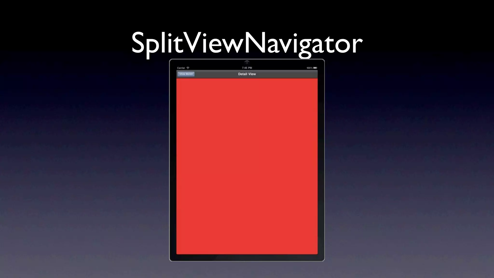 SplitViewNavigator
 