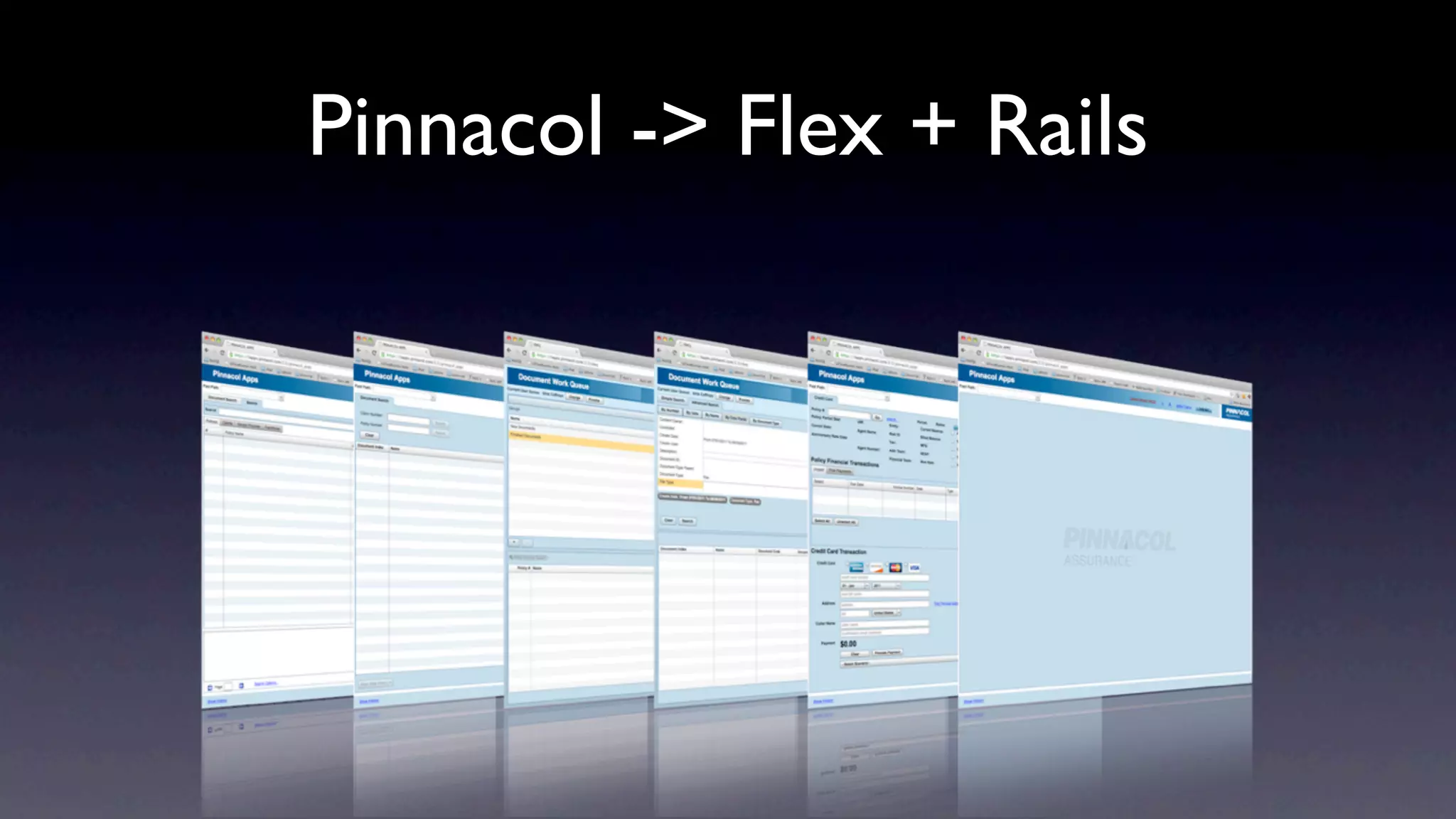 Pinnacol -> Flex + Rails
 