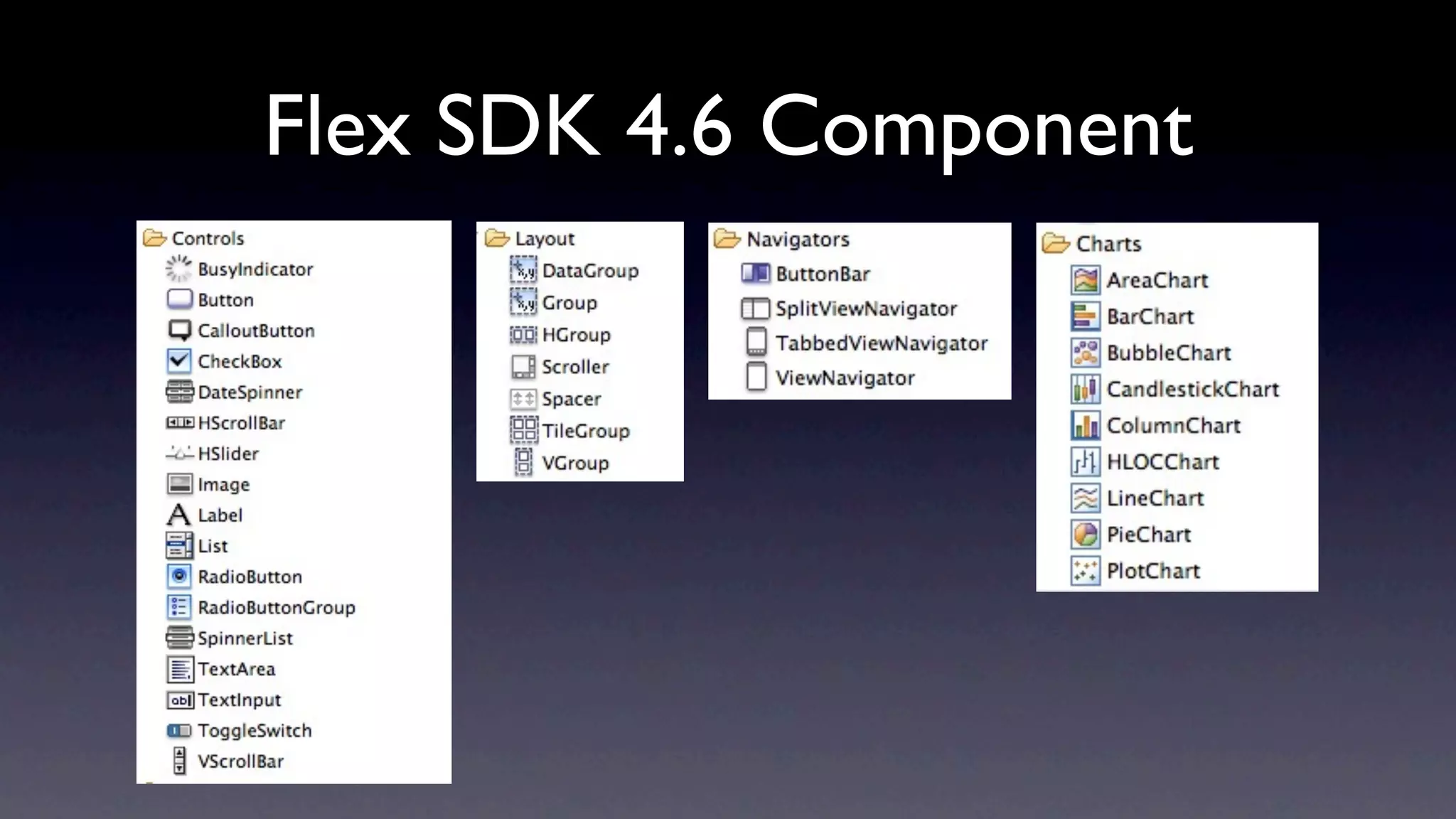 Flex SDK 4.6 Component
 