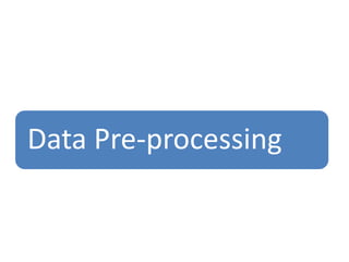Data Pre-processing
 