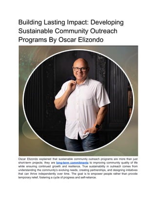 Building Lasting Impact_ Developing Sustainable Community Outreach ...